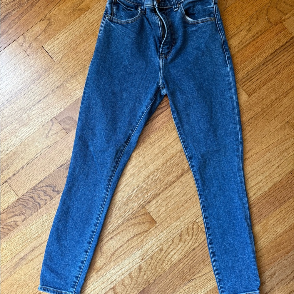Abercrombie & Fitch Indigo Super Skinny Ankle High Rise jeans